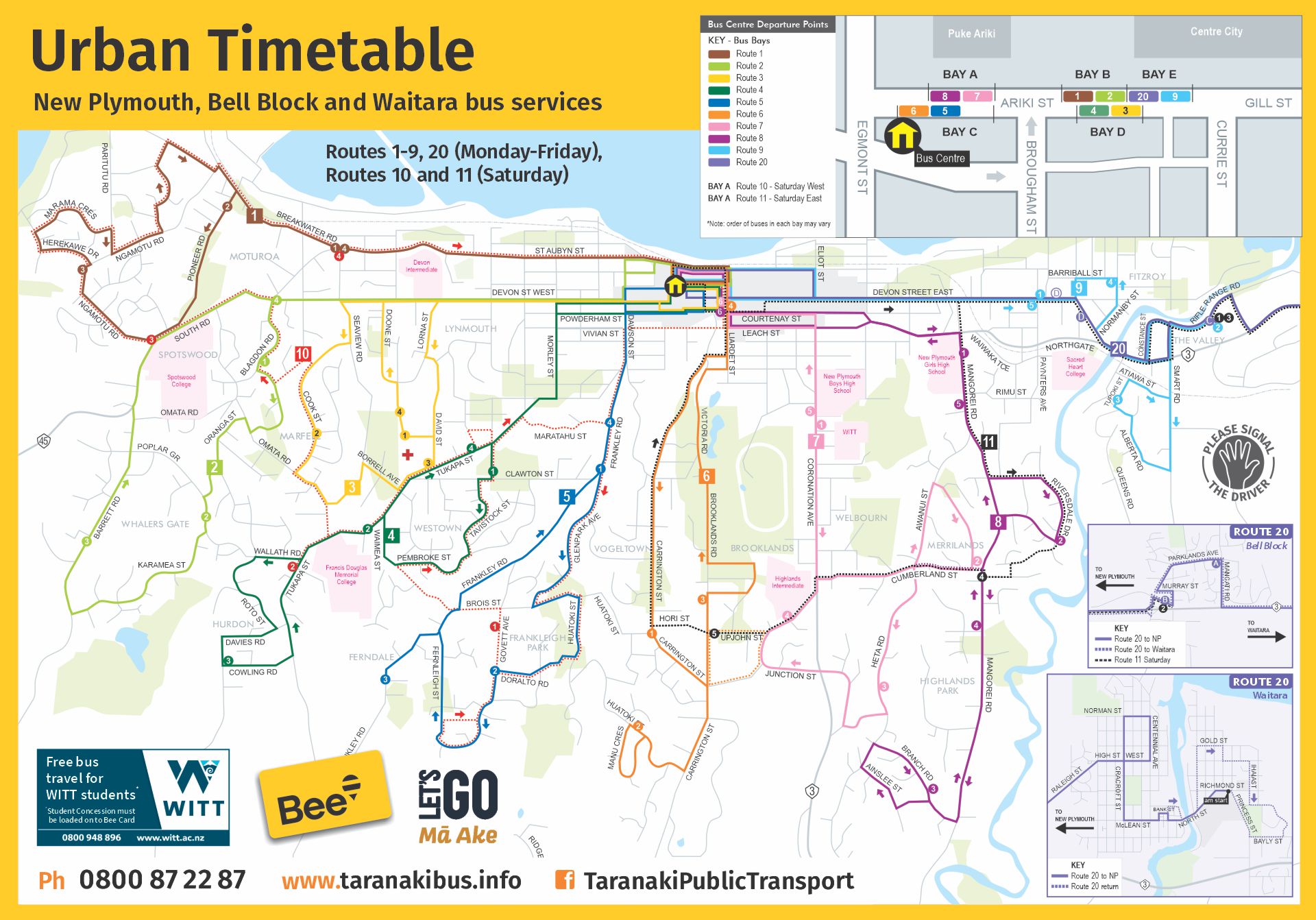Citylink urban bus route map Citylink urban bus routes