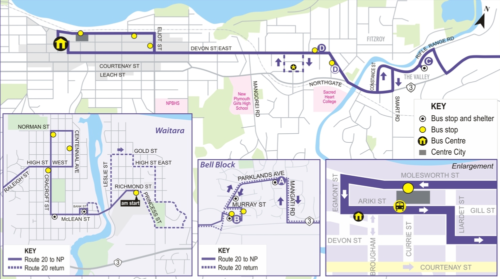 Route 20 map