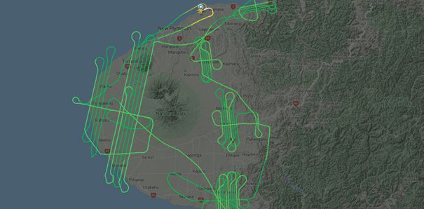 Example of a LiDAR survey flightpath. Example of a LiDAR survey flightpath.