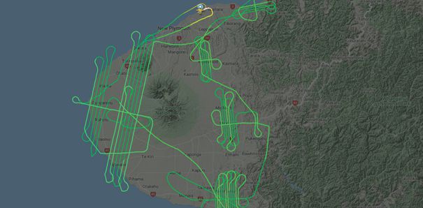 Example of a LiDAR survey flightpath.