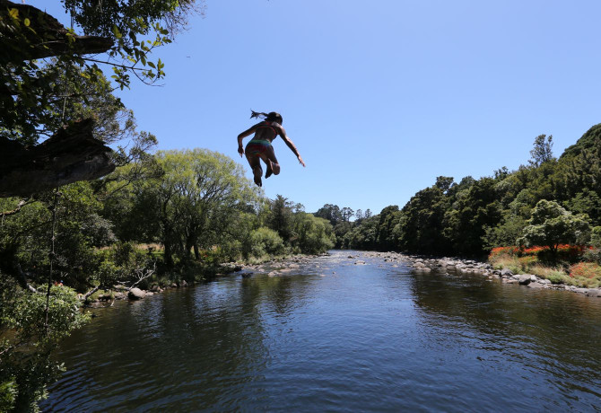 Swimming in the Waiwhakaiho - Freshwater