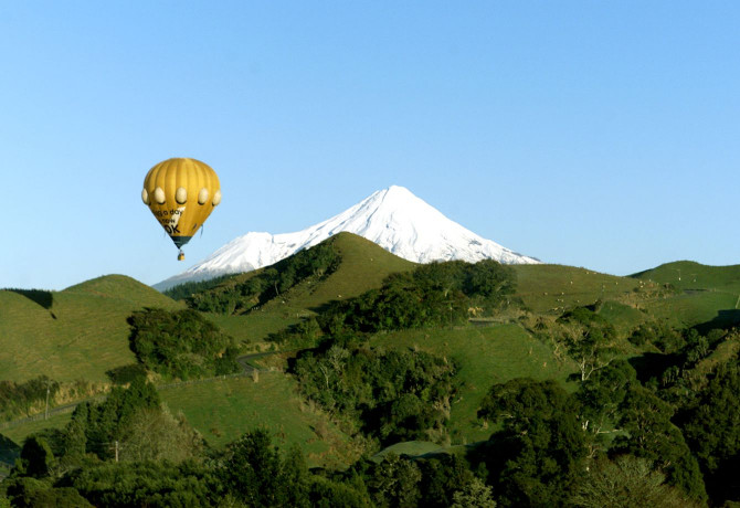 Mountain and balloon
