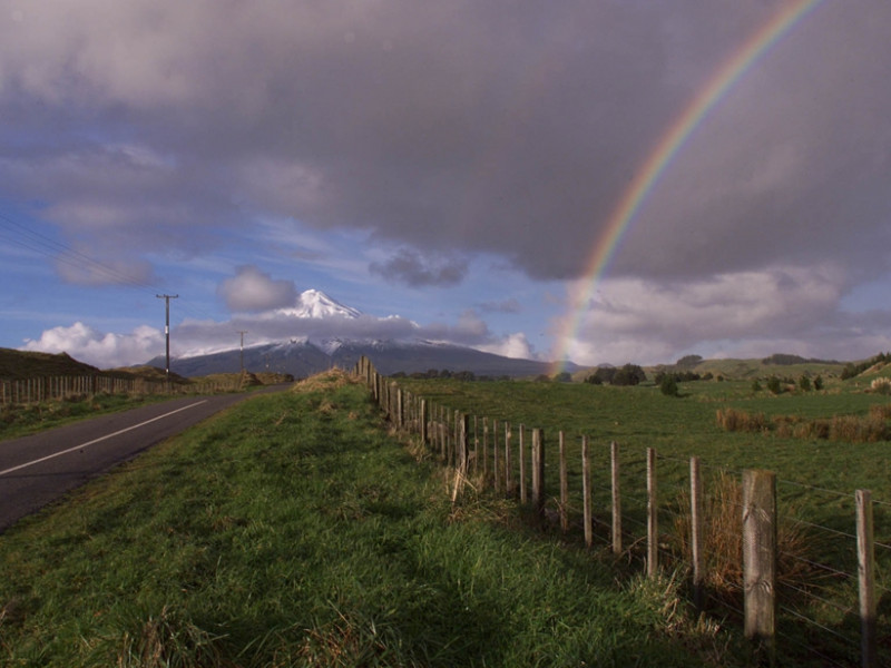 Rain and shine in Taranaki. Rain and shine in Taranaki.