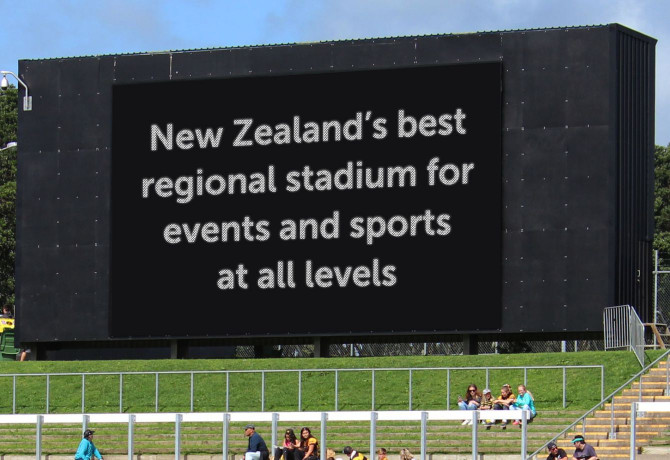 Yarrow Stadium scoreboard