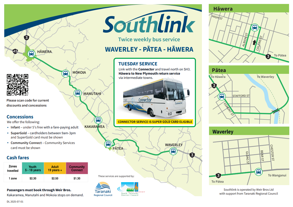 Waverley Patea Hawera Map