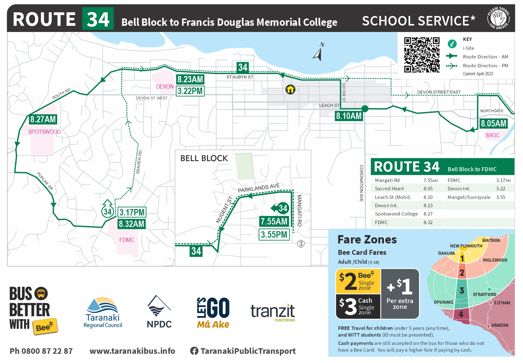 R34 Schoolbus Bell Block to FDMC April2023