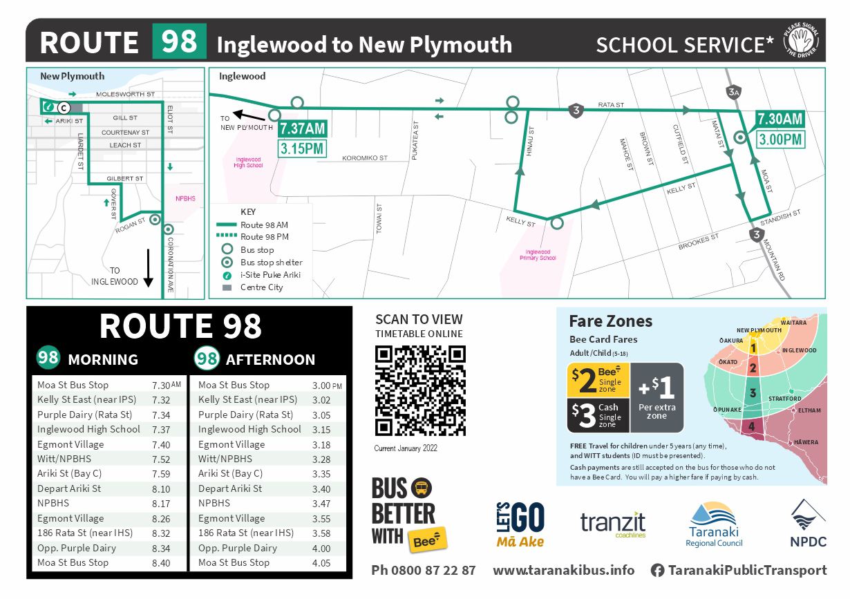 Citylink school bus Route 98