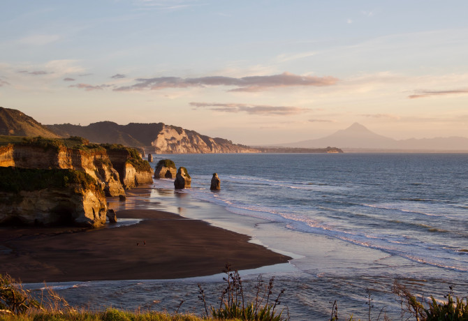 Three Sisters looking to Mt Taranaki Unsplash Raquel Moss