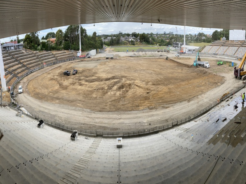 View from Yarrow Stadium's West Stand