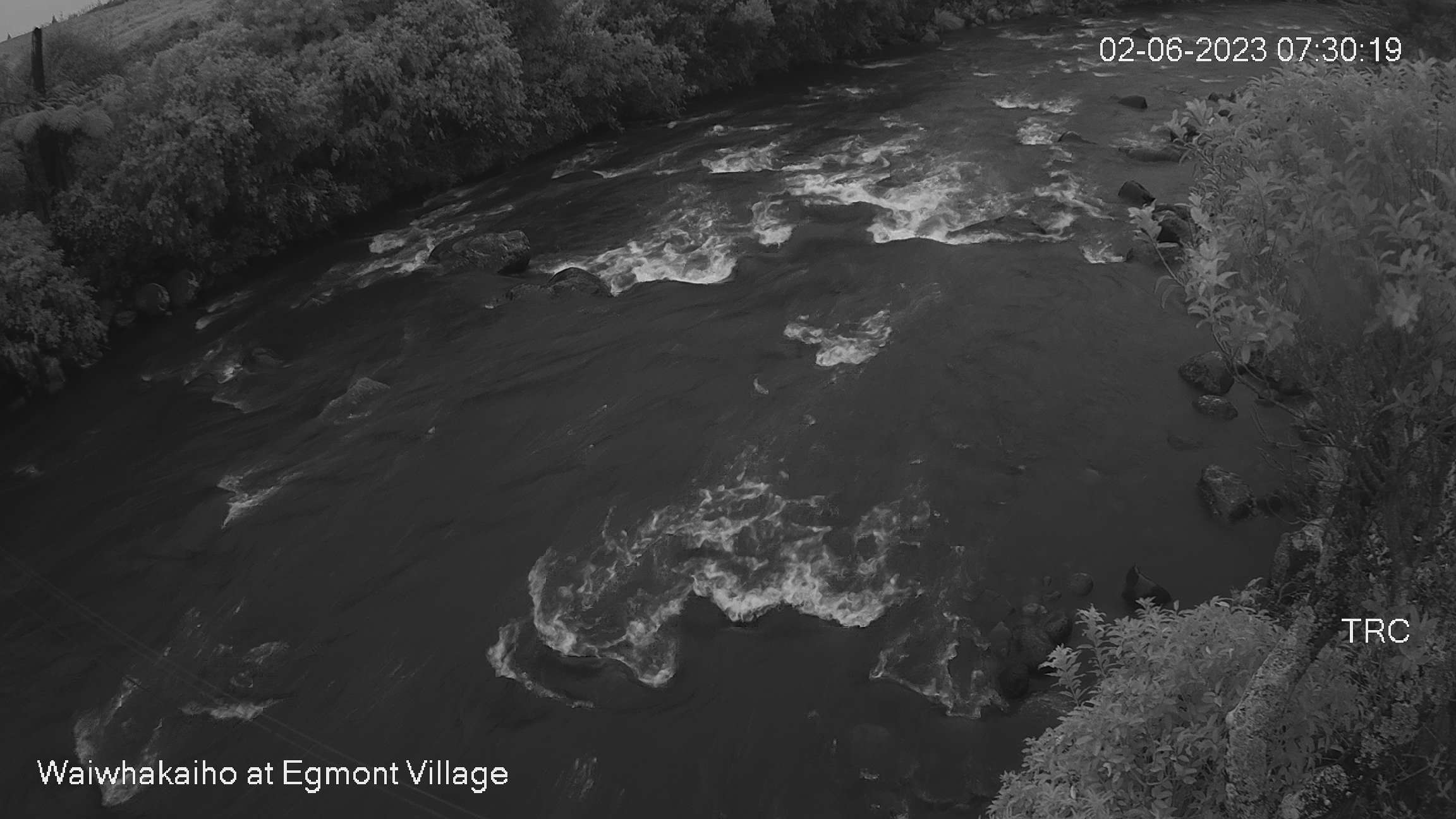 Latest webcam image - Waiwhakaiho at Egmont Village, click for more images